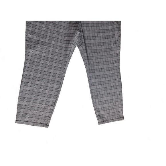 New Tommy Hilfiger 24W Plaid Pattern Pants Gray Stretch Mid Rise Trousers - Picture 5 of 11
